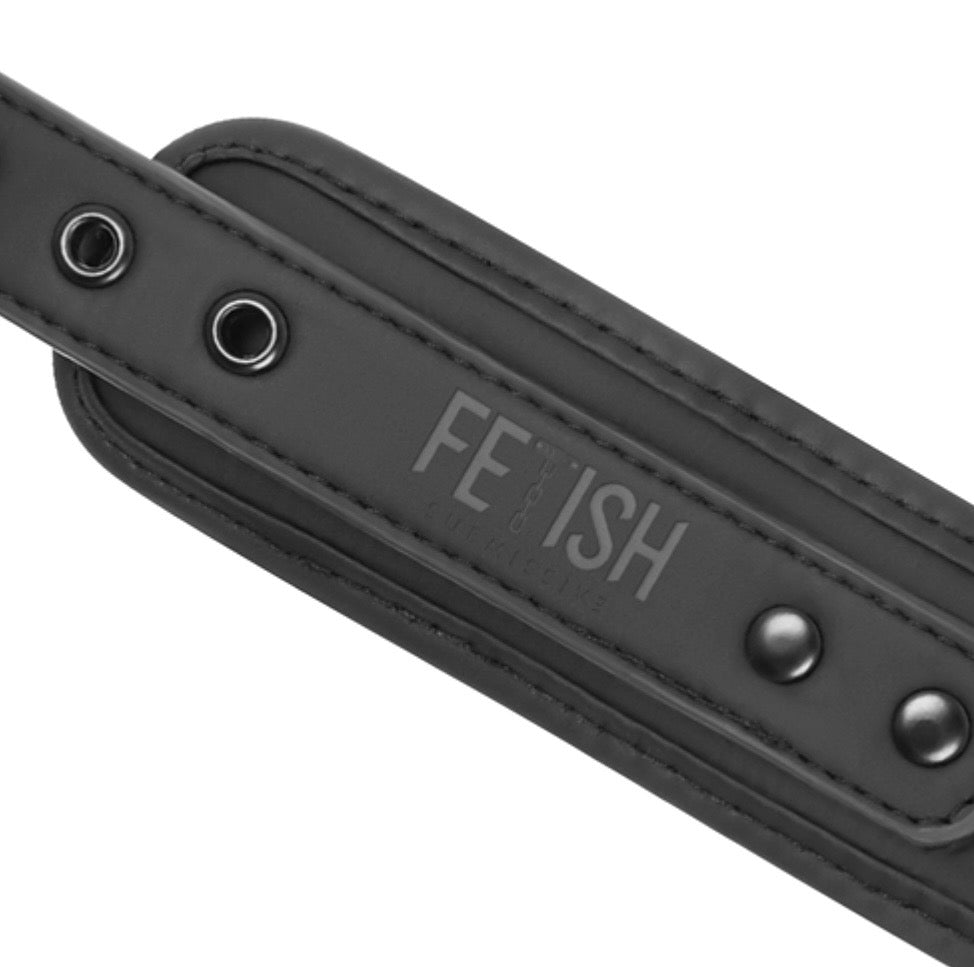 FETISH: Set esposas y collar de cuero vegano
