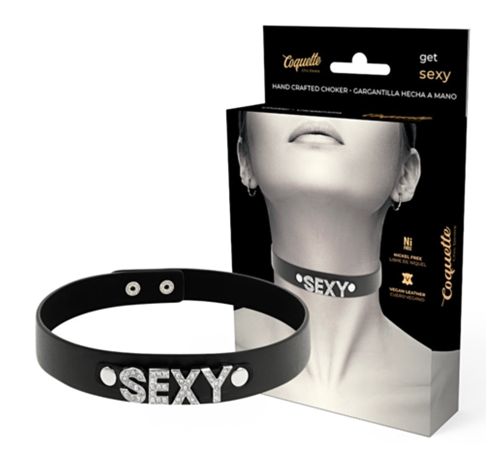 Coquette: Choker cuero vegano
