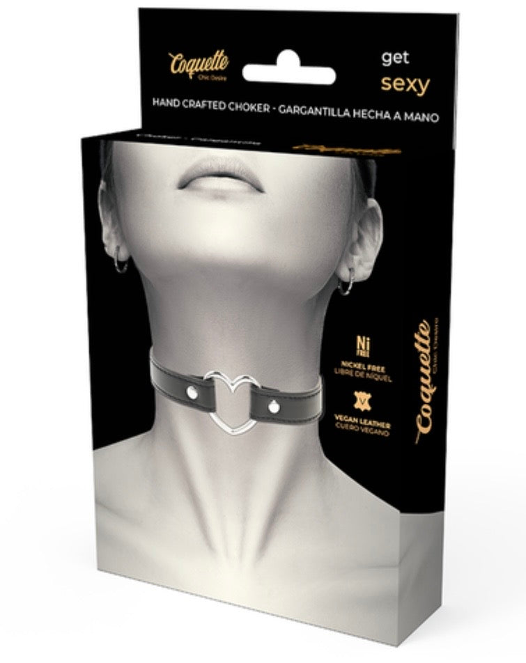Collares choker Coquette de cuero vegano