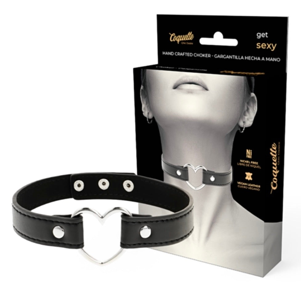 Collares choker Coquette de cuero vegano