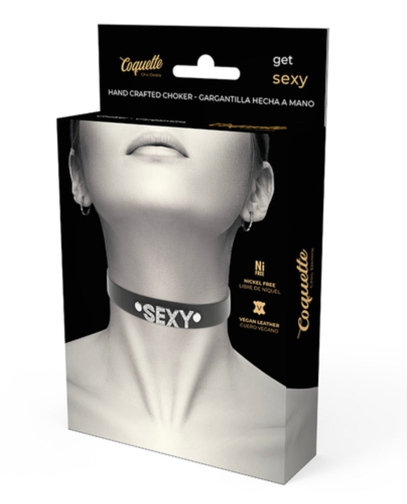 Coquette: Choker cuero vegano