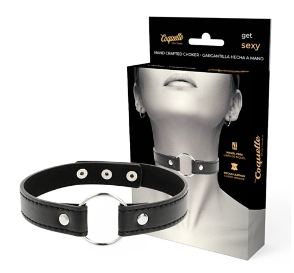 Collares choker Coquette de cuero vegano