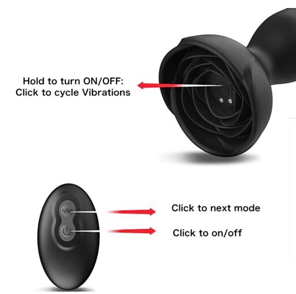 ARMONY - Plug anal de rosa control remoto