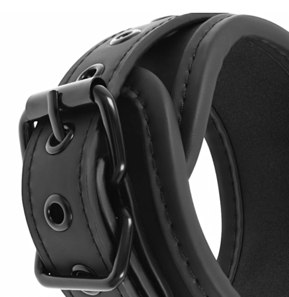 FETISH: Set esposas y collar de cuero vegano