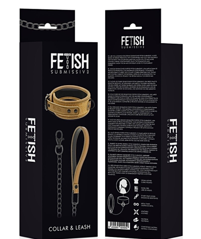 FETISH: Collar con cadena de neopreno
