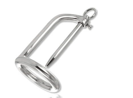 Anillo Metálico para Glande con Plug Uretral - Acero Quirúrgico BDSM