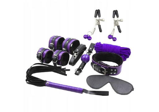 Set Completo de Bondage BDSM 8 Piezas - Cuero Sintético