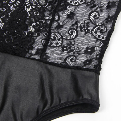 Body Subblime Sexy con Ligueros Negro - Sensualidad Total