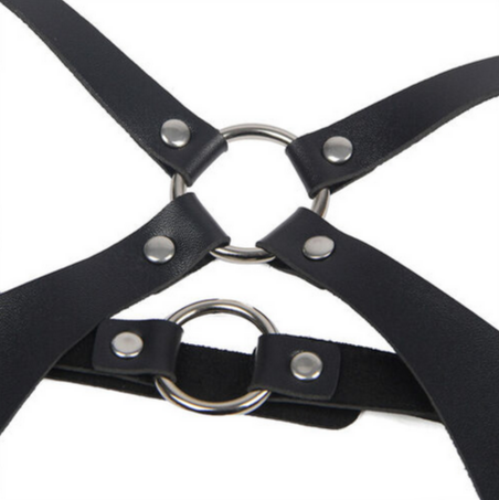 Arnés Subblime de Cuerpo Entero Negro con Hebillas