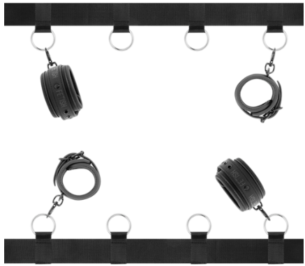 SET ataduras cama FETISH SUBMISSIVE