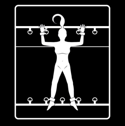 SET ataduras cama FETISH SUBMISSIVE