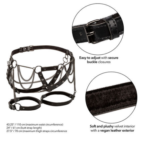 Arnés de Muslo Premium con Cadenas