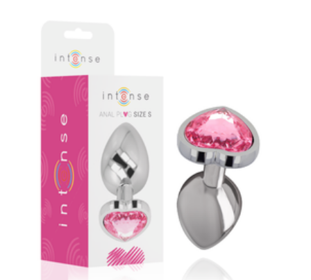Plug Anal de Metal con Joya corazon Intense