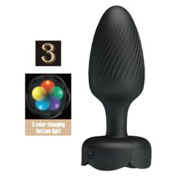 Plug Anal con Luz LED Pretty Love - Vibrador con Luces de Colores