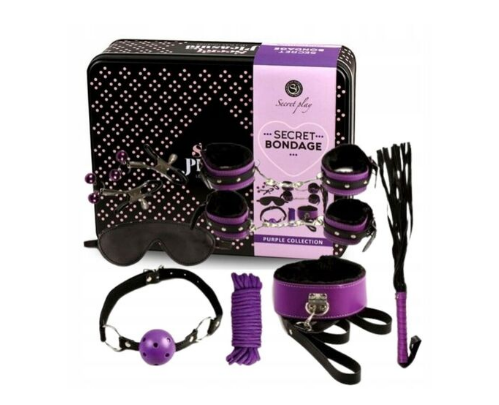 Set Completo de Bondage BDSM 8 Piezas - Cuero Sintético