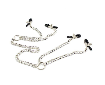 Pinzas para Pezones Metálicas 4 Piezas con Dos Anillas - Ohmama Fetish