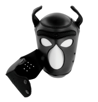 Máscara de Perro Neopreno - Hocico Extraíble | Juego de Roles