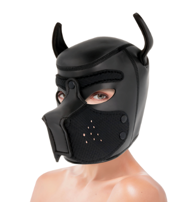 Máscara de Perro Neopreno - Hocico Extraíble | Juego de Roles