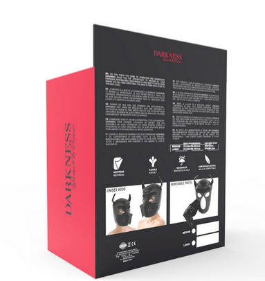 Máscara de Perro Neopreno - Hocico Extraíble | Juego de Roles