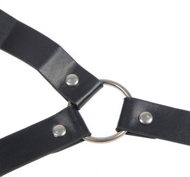 SUBBLIME - Arnés Bondage Negro con Pinzas Pezones y Mordaza