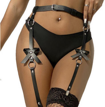 Arnés de Pierna con Cadenas Subblime - Cuero Negro