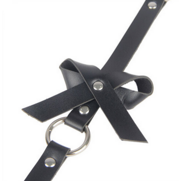 Arnés de Pierna con Cadenas Subblime - Cuero Negro