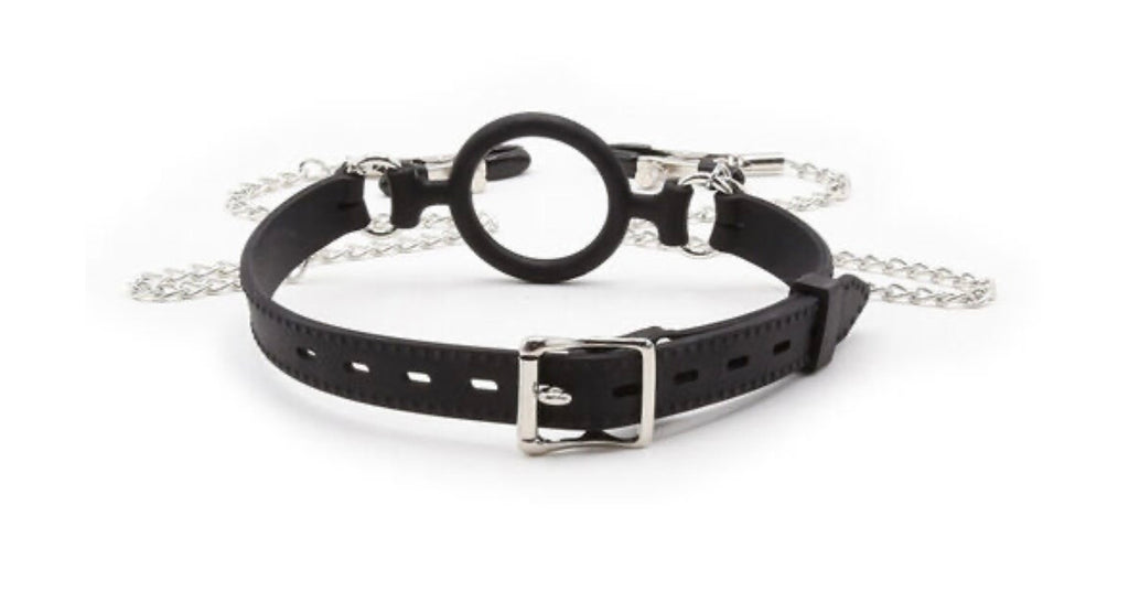 OHMAMA FETISH - Mordaza anilla con pinzas pezones