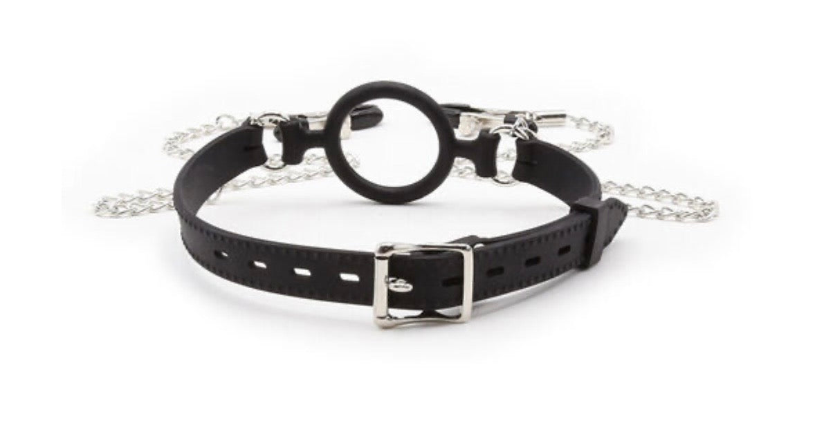 OHMAMA FETISH - Mordaza anilla con pinzas pezones