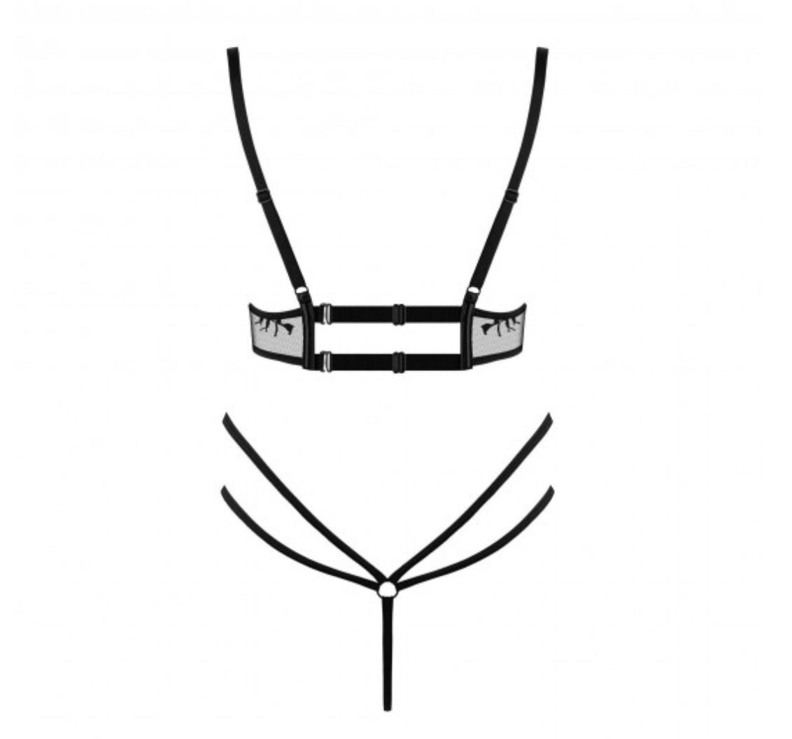 Body Leonela Negro Beauty Night Fashion - Wetlook con Encaje