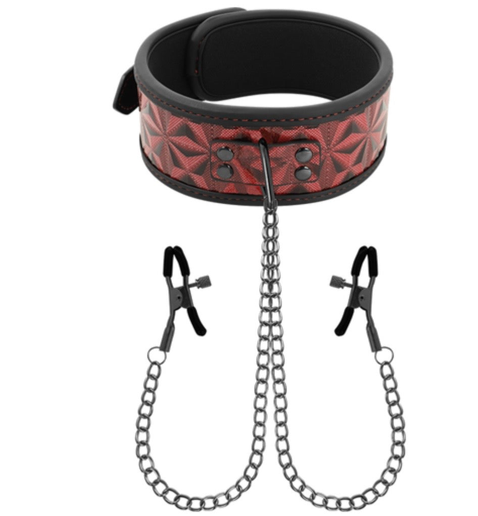 BEGME - Collar Bondage con pinzas pezones