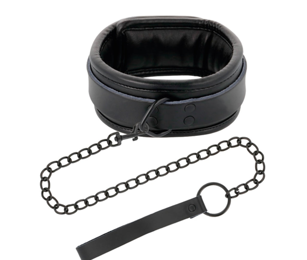 Conjunto Darkenes- Collar, esposas y tobilleras de cuero