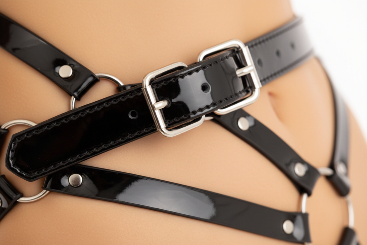 Detalle charol brillante