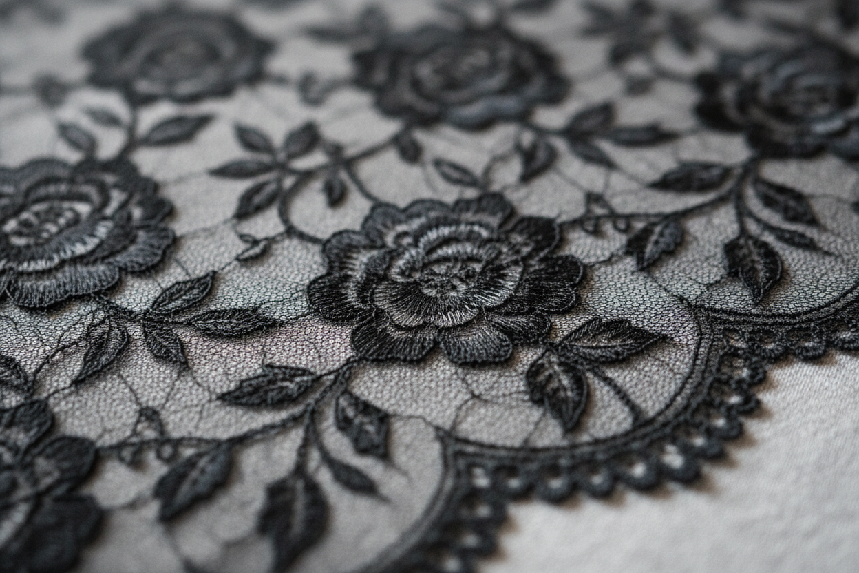 Detalle encaje negro