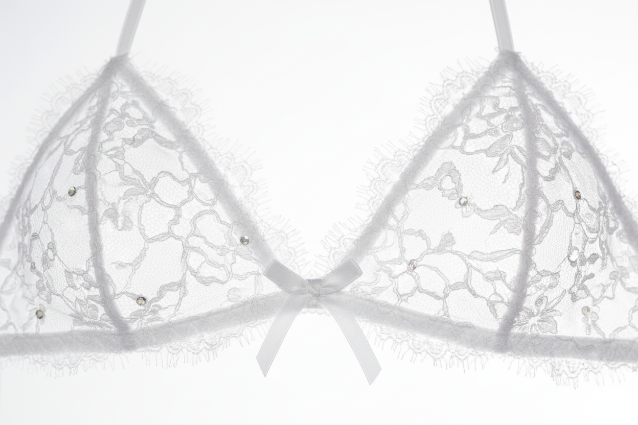 Detalle encaje y strass