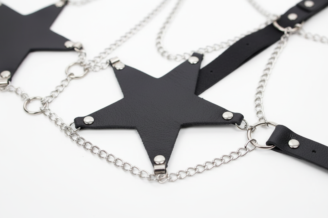 Detalle estrellas cuero