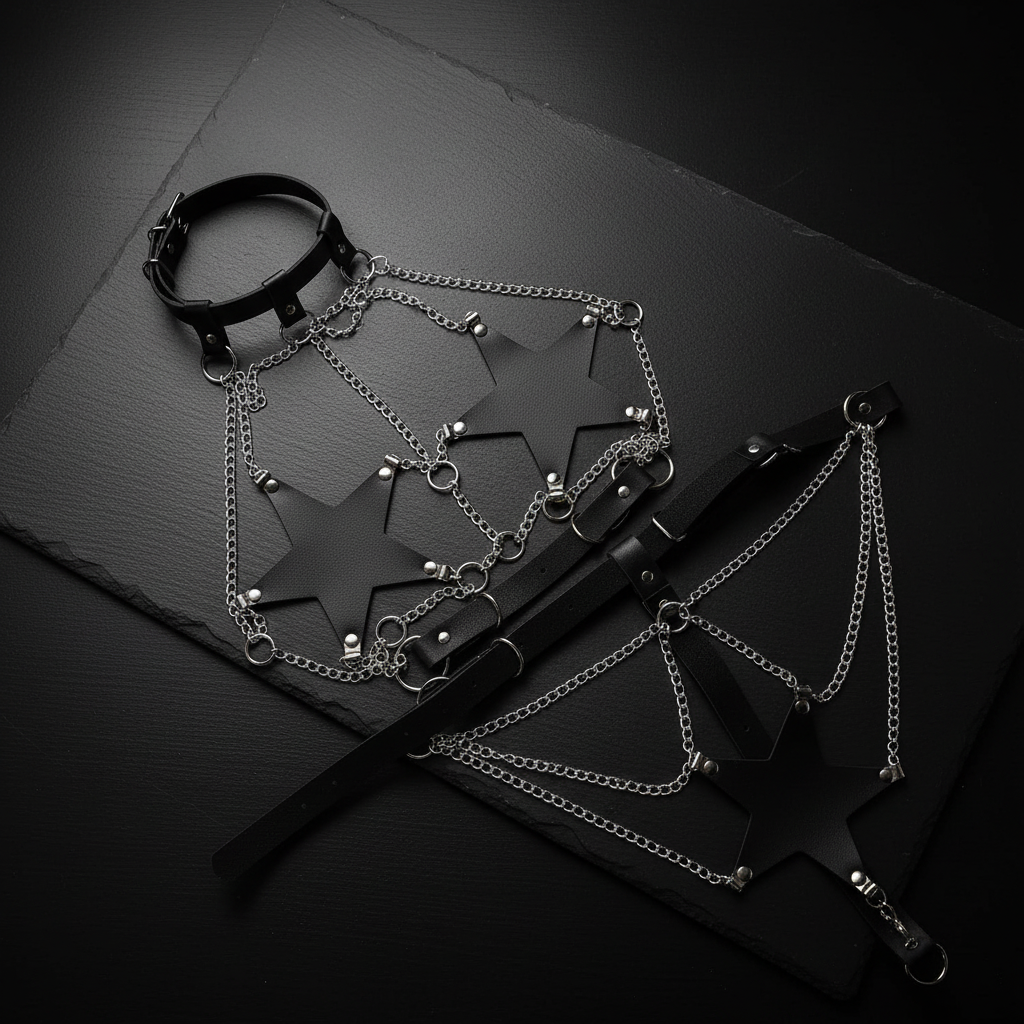 Flatlay arnés estrella