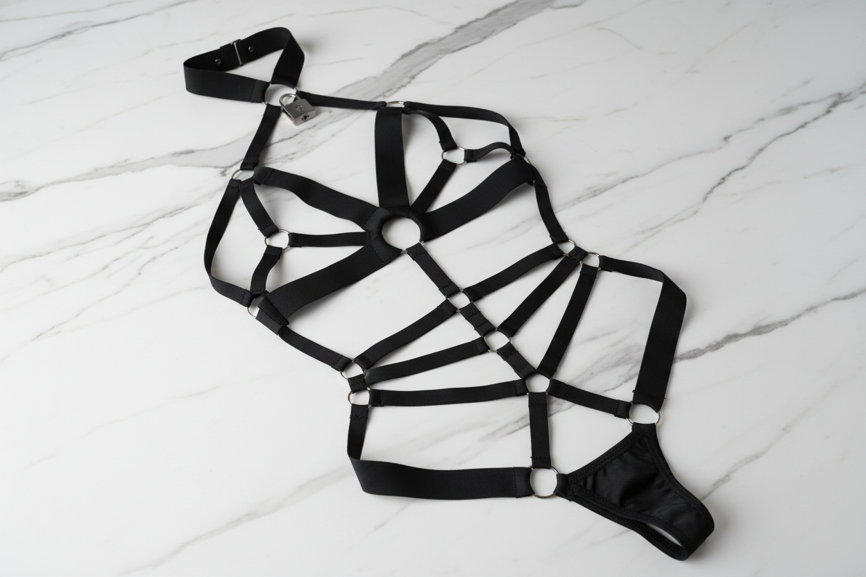 Flatlay arnés tiras