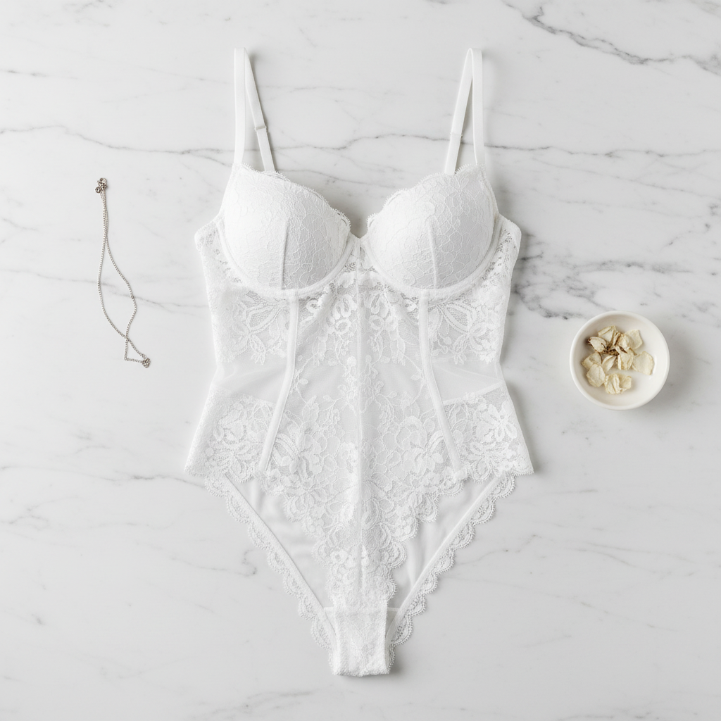 Flatlay body Ivory blanco