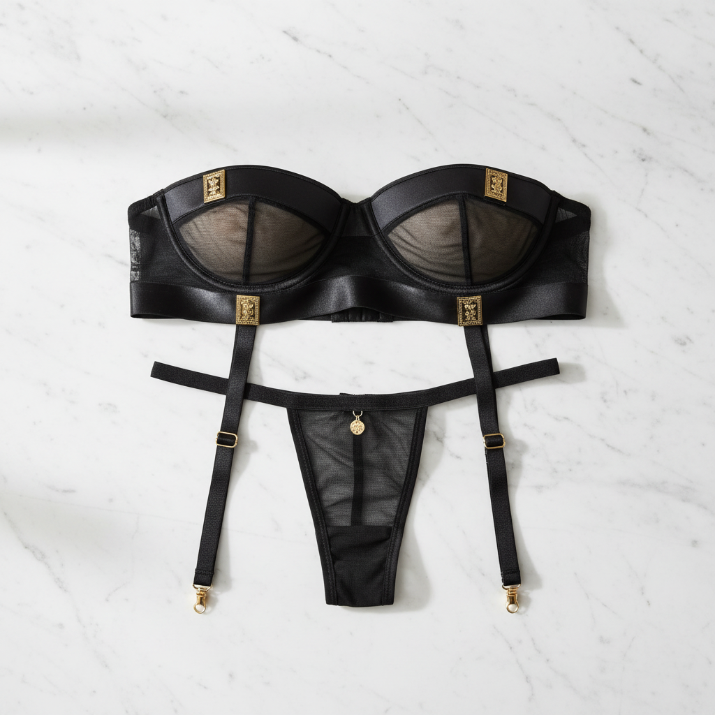 Flatlay conjunto Good As Gold negro