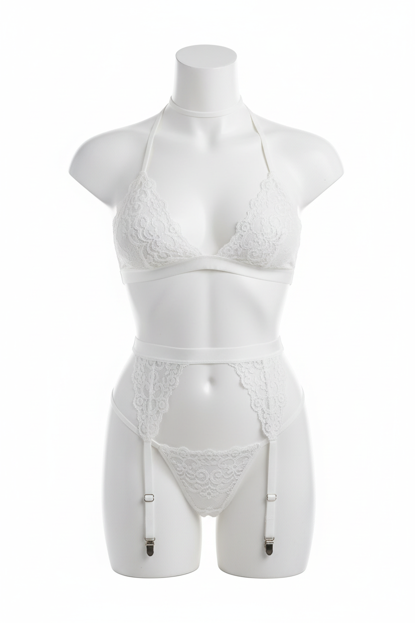 Maniquí frontal conjunto blanco