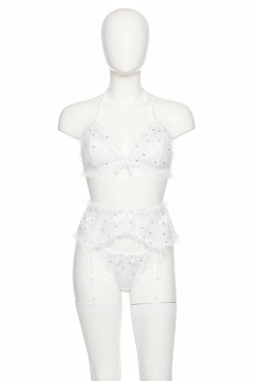 Maniquí frontal conjunto blanco