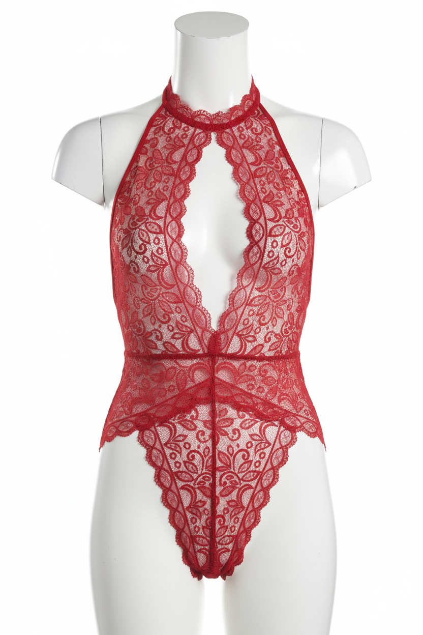 Maniquí frontal rojo