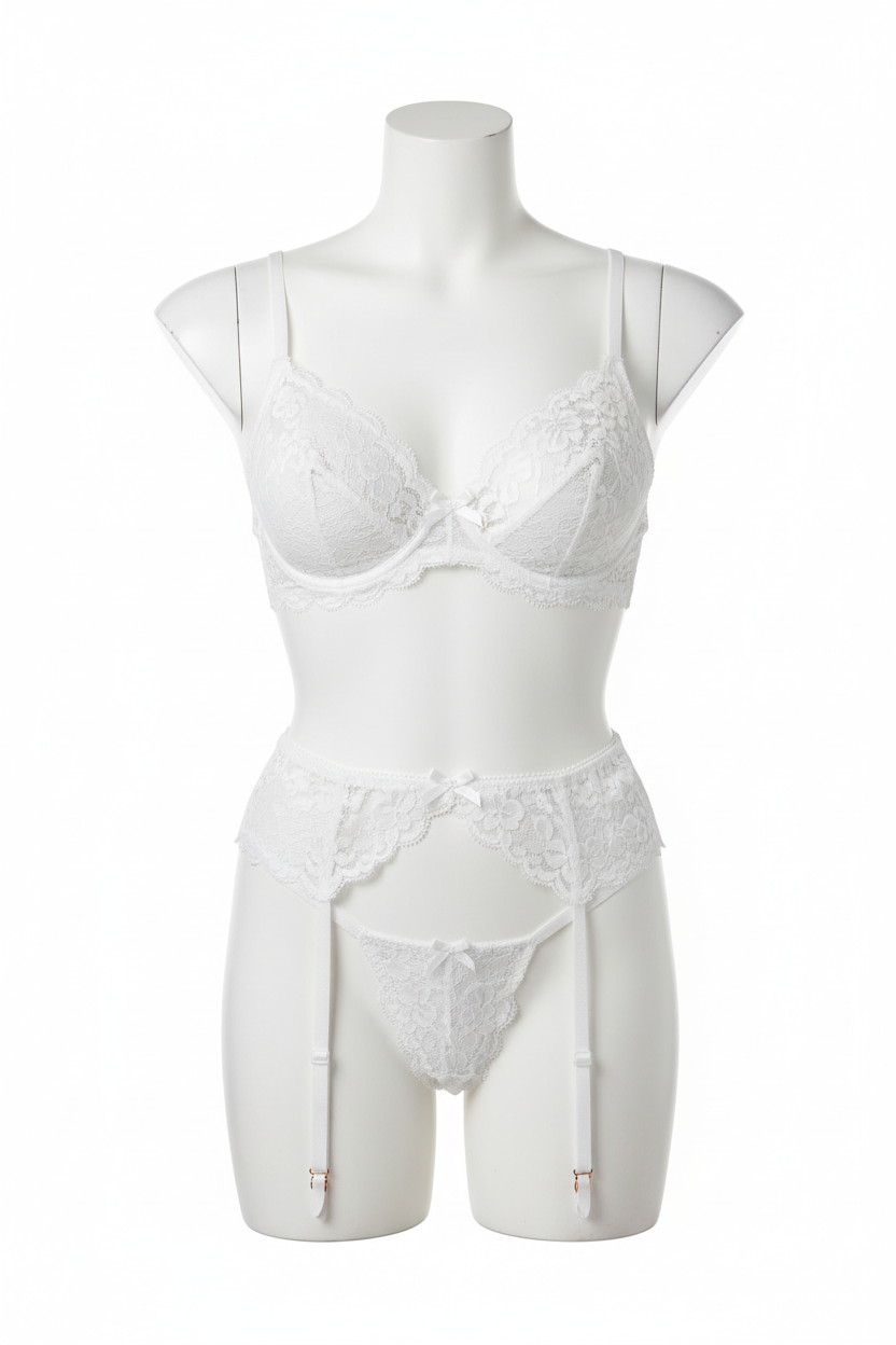 Maniquí frontal Rose blanco corregido