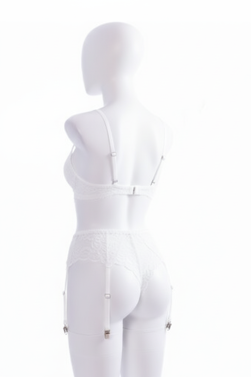 Maniquí trasera conjunto blanco