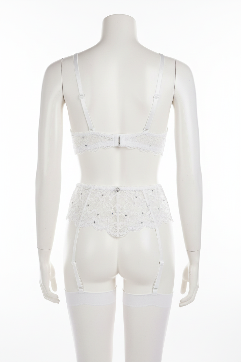 Maniquí trasera conjunto blanco