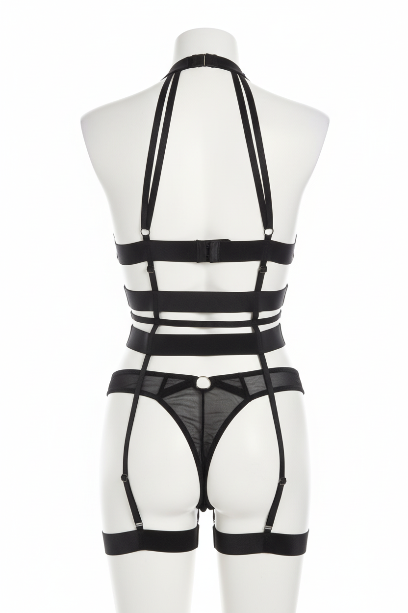 Maniquí trasera Seductive Cage negro
