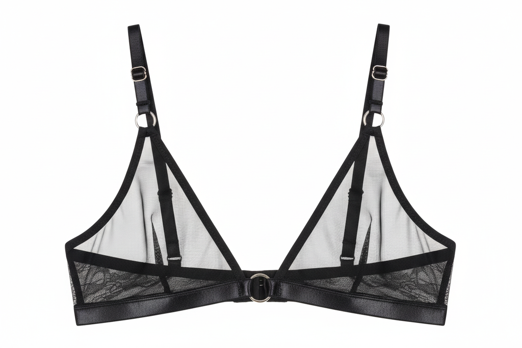 Sujetador triangular de malla