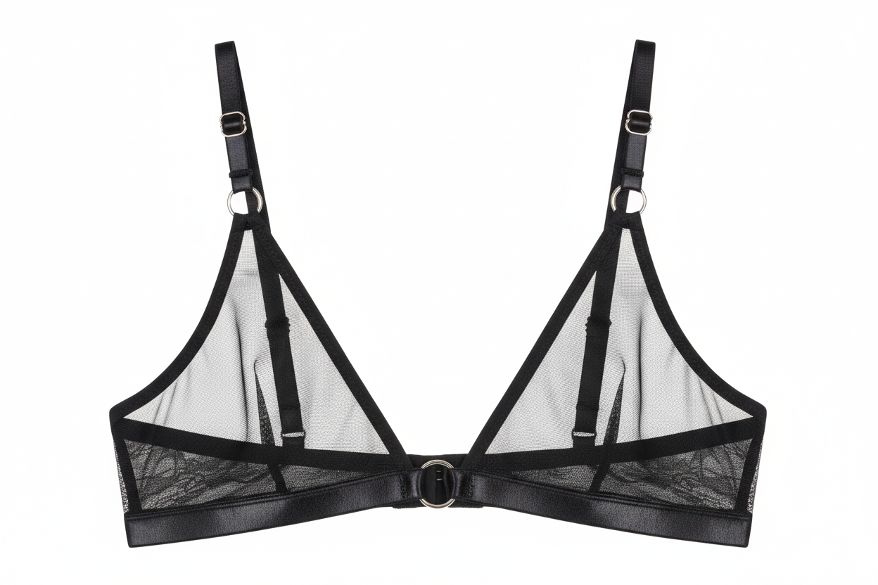 Sujetador triangular de malla