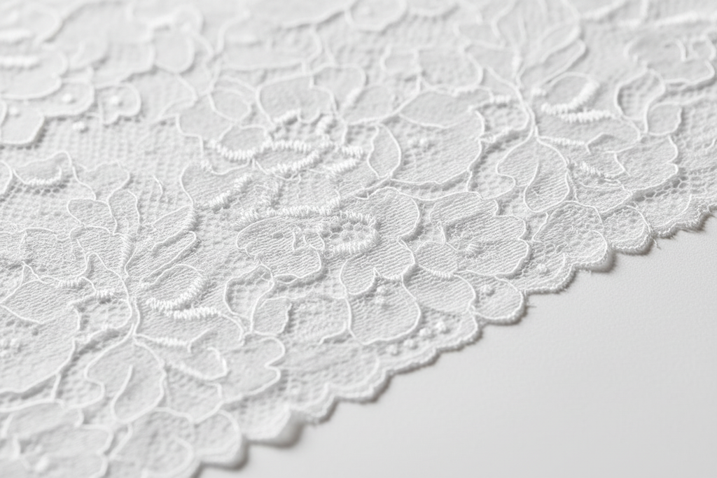 Textura encaje blanco