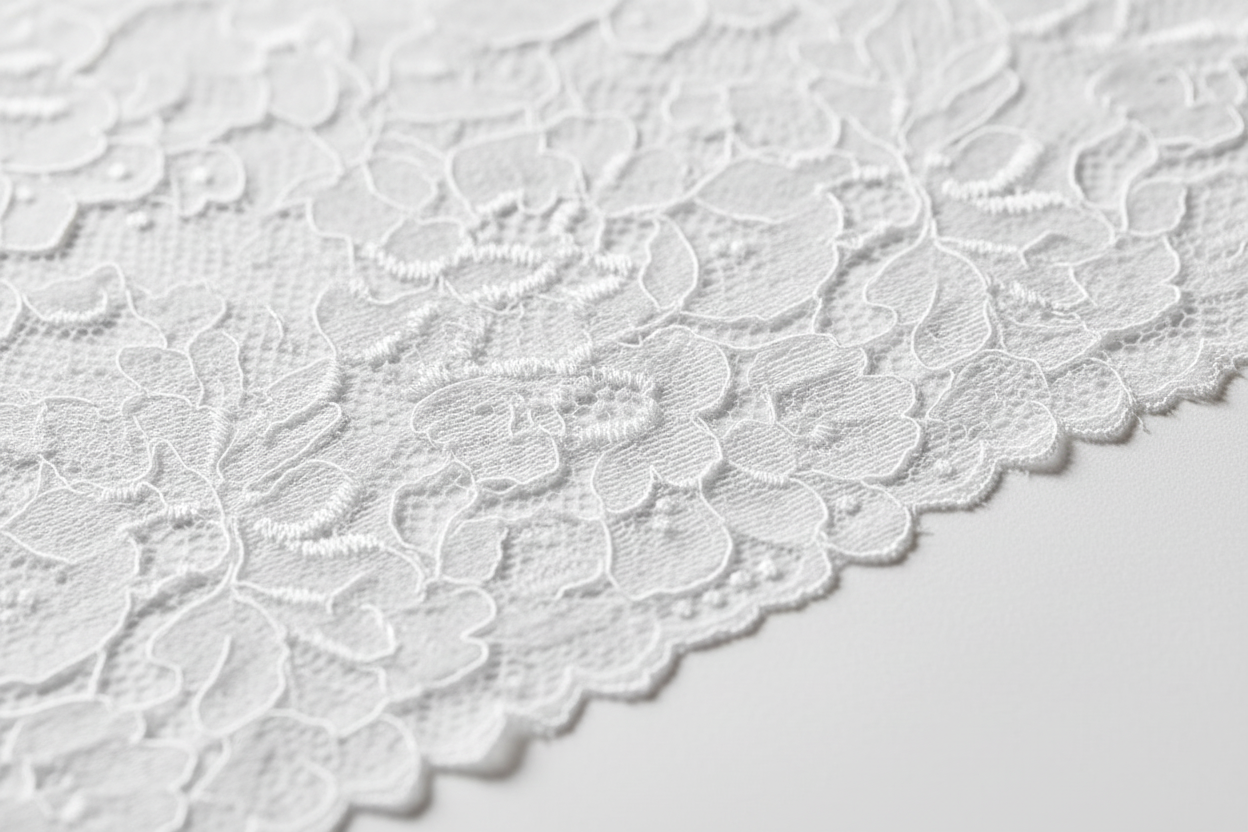 Textura encaje blanco